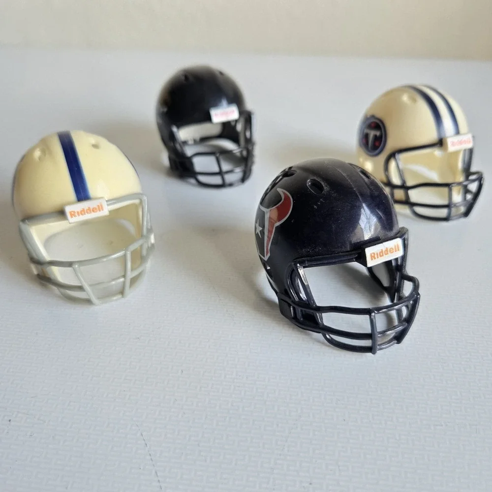 4 NFL Riddell Pocket Pro Helmet‎ Lot AFC South Mini Football Vintage 1.5